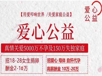 虎丘捐卵助孕生子 爱心志愿者招募